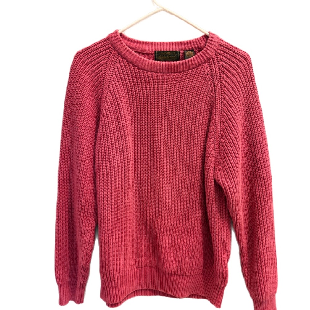 Vintage Eddie Bauer Vibrant Pink Knit Pullover